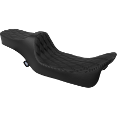 Drag Specialties Seats Predator III Seat - Extended Reach - Double Diamond - Black - FLH/FLT '08-'24 - 0801-1923 Extended Reach Predator III Seat