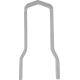 Drag Specialties Square Sissy Bar - Chrome - 11.10" H x 6.69" W - 1501-0785 Square Sissy Bar