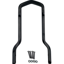 Drag Specialties Square Sissy Bar - Short - Black - 10" H x 7.5" W - 1501-0772 Square Sissy Bar