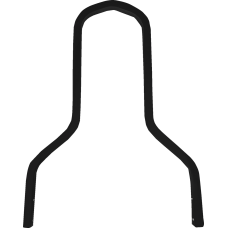 Drag Specialties Square Sissy Bar - Short - Black - 11" H x 11" W - 1501-0779 Square Sissy Bar