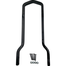 Drag Specialties Square Sissy Bar - Tall - Black - 12.5" H x 7.5" W - 1501-0773 Square Sissy Bar