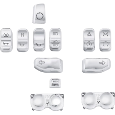 Drag Specialties Switch Caps - Chrome - 0616-0392 Switch Cap Kit