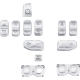 Drag Specialties Switch Caps - Chrome - 0616-0392 Switch Cap Kit