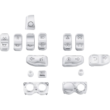 Drag Specialties Switch Caps - Chrome - 0616-0393 Switch Cap Kit