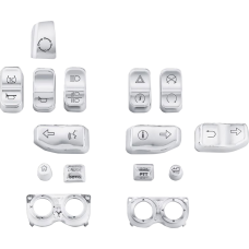 Drag Specialties Switch Caps - Chrome - 0616-0394 Switch Cap Kit