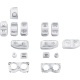 Drag Specialties Switch Caps - Chrome - 0616-0394 Switch Cap Kit