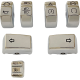 Drag Specialties Switch Caps - Chrome - 0616-0395 Switch Cap Kit