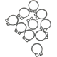 Eastern Motorcycle Parts Snap Rings - Shifter Lever Pin - For 5-Speed - DS-188012  A-11016