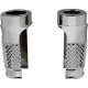 Eddie Trotta Designs Fork Slider Covers - Chrome - Cross-Cut - 0411-0258  TC-WT998