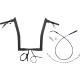 Fat Baggers Inc. 1-1/2" EZ Install Pointed Top Handlebar - 16" - Black - 0601-6859  849916-B