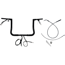 Fat Baggers Inc. 1-1/4" EZ Install Flat Top Handlebar - 12" - Black - 0601-6821  749012-B