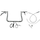 Fat Baggers Inc. 1-1/4" EZ Install Pointed Top Handlebar - 11" - Chrome - 0601-6828 949011