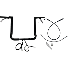 Fat Baggers Inc. EZ Install Wired Handlebar Kit - 1-1/2" - Flat Top - 16" - Black - 0601-6865  649016-B