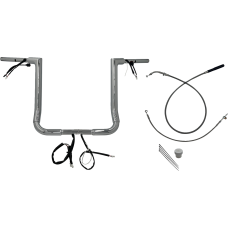 Fat Baggers Inc. EZ Install Wired Handlebar Kit - 1-1/2" - Flat Top - 16" - Chrome - 0601-6864 649016