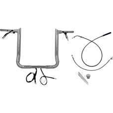 Fat Baggers Inc. EZ Install Wired Handlebar Kit - 1-1/2" - Pointed Top - 16" - Chrome - 0601-6866 849016