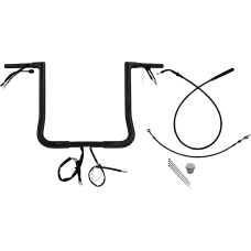 Fat Baggers Inc. EZ Install Wired Handlebar Kit - 1-1/4" - Flat Top - 16" - Black - 0601-6861  749016-B