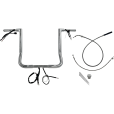 Fat Baggers Inc. EZ Install Wired Handlebar Kit - 1-1/4" - Flat Top - 16" - Chrome - 0601-6860 749016