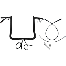 Fat Baggers Inc. EZ Install Wired Handlebar Kit - 1-1/4" - Pointed Top - 16" - Black - 0601-6863  949016-B