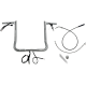 Fat Baggers Inc. EZ Install Wired Handlebar Kit - 1-1/4" - Pointed Top - 16" - Chrome - 0601-6862 949016