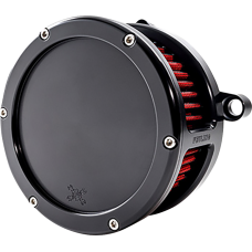Feuling Parts BA Air Cleaner Kit - Black with Red Filter - M8 - 1010-3321 5473