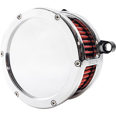Feuling Parts BA Air Cleaner Kit - Chrome with Red Filter - M8 - 1010-3323 5477