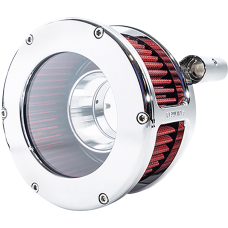 Feuling Parts BA Air Cleaner Kit - Chrome/Chrome with Red Filter - '93-'99 Evolution Big Twin - 1010-3320 5468
