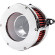 Feuling Parts BA Air Cleaner Kit - Chrome/Clear with Red Filter - M8 - 1010-3324 5478