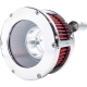 Feuling Parts BA Air Cleaner Kit - Chrome/Clear with Red Filter - Twin Cam - 1010-3312 5448