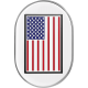 Figurati Designs Antenna Cover - Left Rear Fender - American Flag - Chrome - 1405-0321  FD20-AC-SS-LT