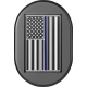 Figurati Designs Antenna Cover - Left Rear Fender - Blue Line American Flag - Black - 1405-0348  FD71-AC-BLK-LT