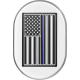 Figurati Designs Antenna Cover - Left Rear Fender - Blue Line American Flag - Chrome - 1405-0346  FD70-AC-SS-LT