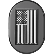 Figurati Designs Antenna Cover - Left Rear Fender - Contrast Cut American Flag - Black - 1405-0332  FD26-AC-BLK-LT