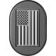 Figurati Designs Antenna Cover - Left Rear Fender - Contrast Cut American Flag - Black - 1405-0332  FD26-AC-BLK-LT