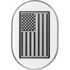Figurati Designs Antenna Cover - Left Rear Fender - Contrast Cut American Flag - Chrome - 1405-0330  FD26-AC-SS-LT