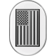 Figurati Designs Antenna Cover - Left Rear Fender - Contrast Cut American Flag - Chrome - 1405-0330  FD26-AC-SS-LT
