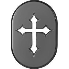 Figurati Designs Antenna Cover - Left Rear Fender - Cross - Black - 1405-0340  FD41-AC-BLK-LT