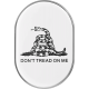 Figurati Designs Antenna Cover - Left Rear Fender - Don't Tread On Me - Chrome - 1405-0336  FD40-AC-SS-LT