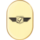 Figurati Designs Antenna Cover - Left Rear Fender - FD Logo - Gold - 1405-0319  FD-01-AC-GLD-LT