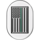 Figurati Designs Antenna Cover - Left Rear Fender - Green Line American Flag - Chrome - 1405-0349  FD72-AC-SS-LT
