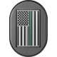 Figurati Designs Antenna Cover - Left Rear Fender - Green Line American Flag - Chrome - 1405-0351  FD72-AC-BLK-LT