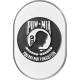 Figurati Designs Antenna Cover - Left Rear Fender - POW-MIA - Chrome - 1405-0342  FD50-AC-SS-LT