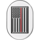 Figurati Designs Antenna Cover - Left Rear Fender - Red Line American Flag - Chrome - 1405-0353  FD75-AC-SS-LT