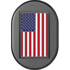Figurati Designs Antenna Cover - Right Rear Fender - American Flag - Black - 1405-0324  FD21-AC-BLK-RT