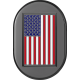 Figurati Designs Antenna Cover - Right Rear Fender - American Flag - Black - 1405-0324  FD21-AC-BLK-RT
