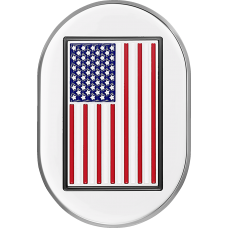 Figurati Designs Antenna Cover - Right Rear Fender - American Flag - Chrome - 1405-0322  FD20-AC-SS-RT