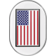 Figurati Designs Antenna Cover - Right Rear Fender - American Flag - Chrome - 1405-0322  FD20-AC-SS-RT