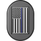 Figurati Designs Antenna Cover - Right Rear Fender - Blue Line American Flag - Black - 1405-0312  FD71-AC-BLK-RT