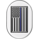 Figurati Designs Antenna Cover - Right Rear Fender - Blue Line American Flag - Chrome - 1405-0347  FD70-AC-SS-RT