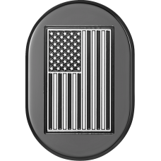Figurati Designs Antenna Cover - Right Rear Fender - Contrast Cut American Flag - Black - 1405-0313  FD26-AC-BLK-RT