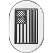 Figurati Designs Antenna Cover - Right Rear Fender - Contrast Cut American Flag - Chrome - 1405-0331  FD26-AC-SS-RT